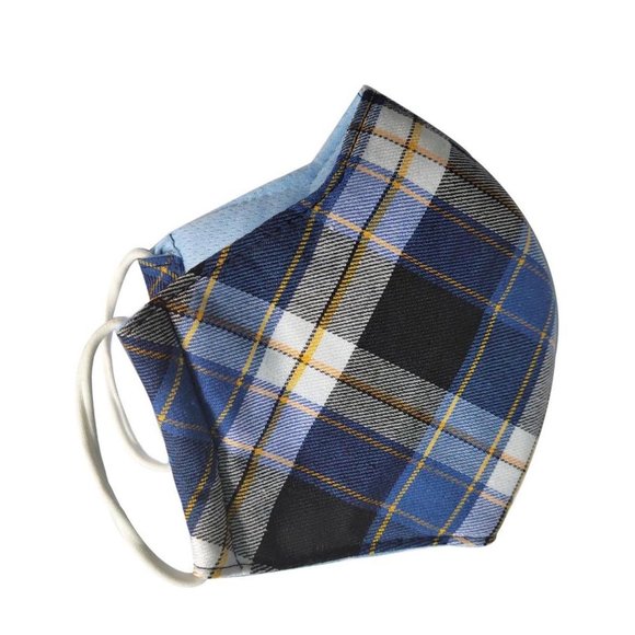 3 Pack Men's Cotton Plaid Face Masks - Picture 3 of 6